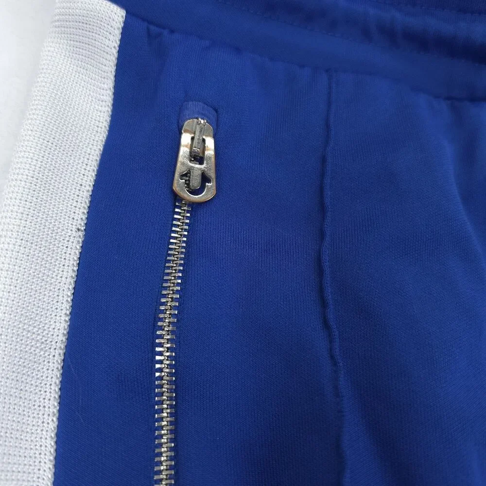 TRUE RELIGION Contrast Stripe Track Pants Logo Jogger Size L Blue 30x30